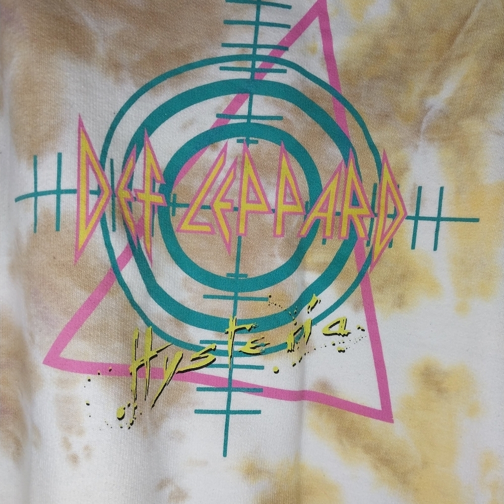 Goodie Two Def Leppard Hysteria Tie-Dye Colorful Graphic Sweatshirt - Picture 4 of 9